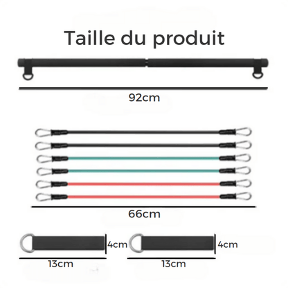 Ensemble barre de pilate portable